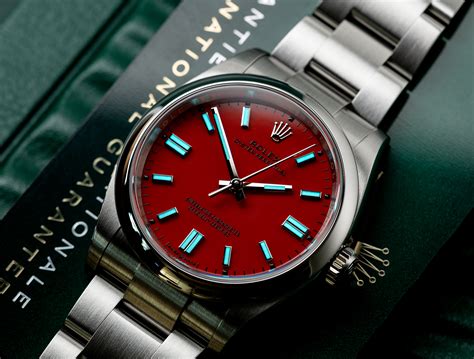 rolex coral red|rolex oyster perpetual watch colors.